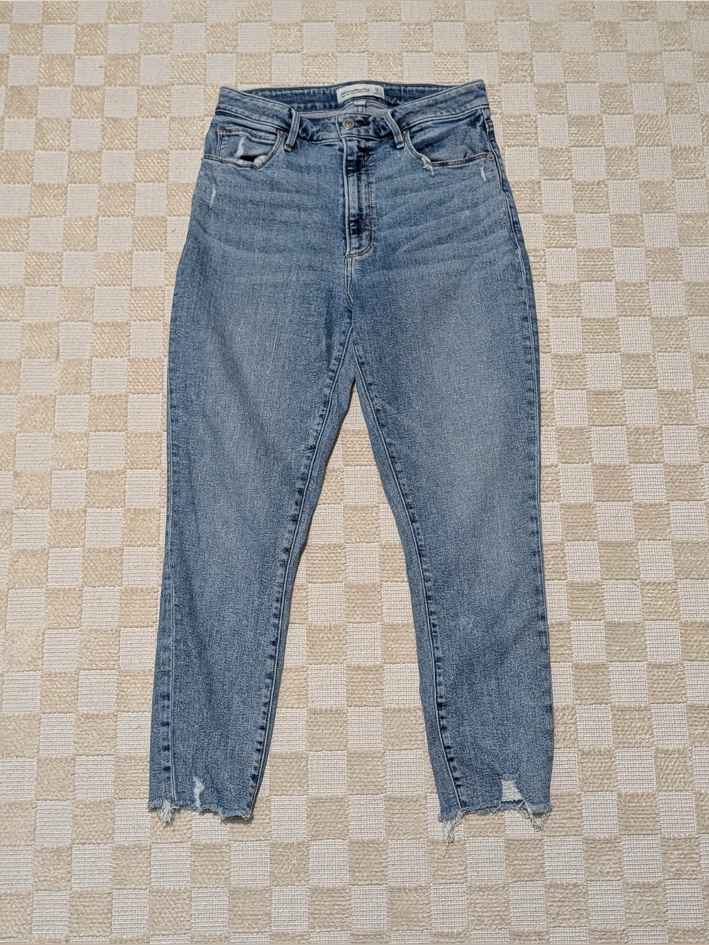 Abercrombie & Fitch High Rise Super Skinny Ankle Distressed Jeans Size 4S